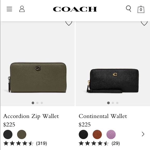 Coach Accordion Red Leather Wallet with Gold Metal - Picture 9 of 14